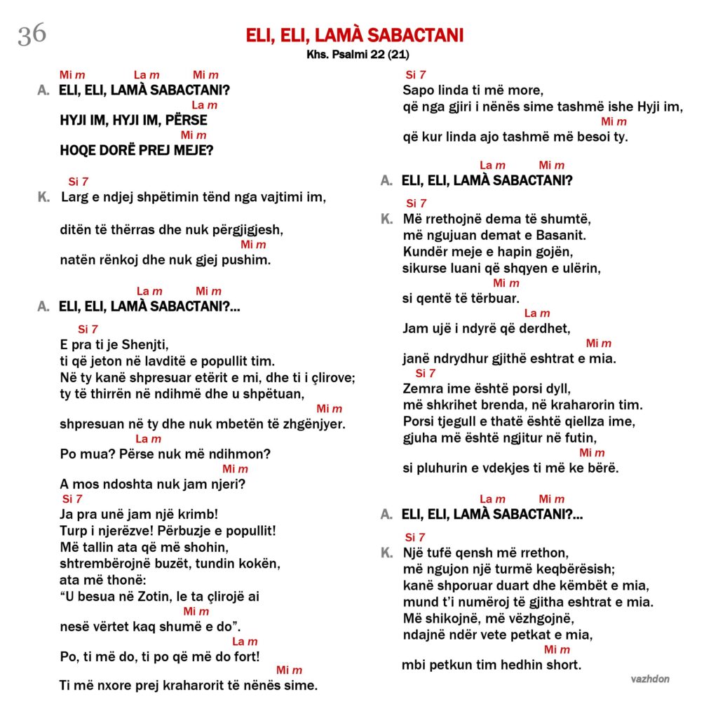 Eli, Eli, lamà sabactani – faqja 1