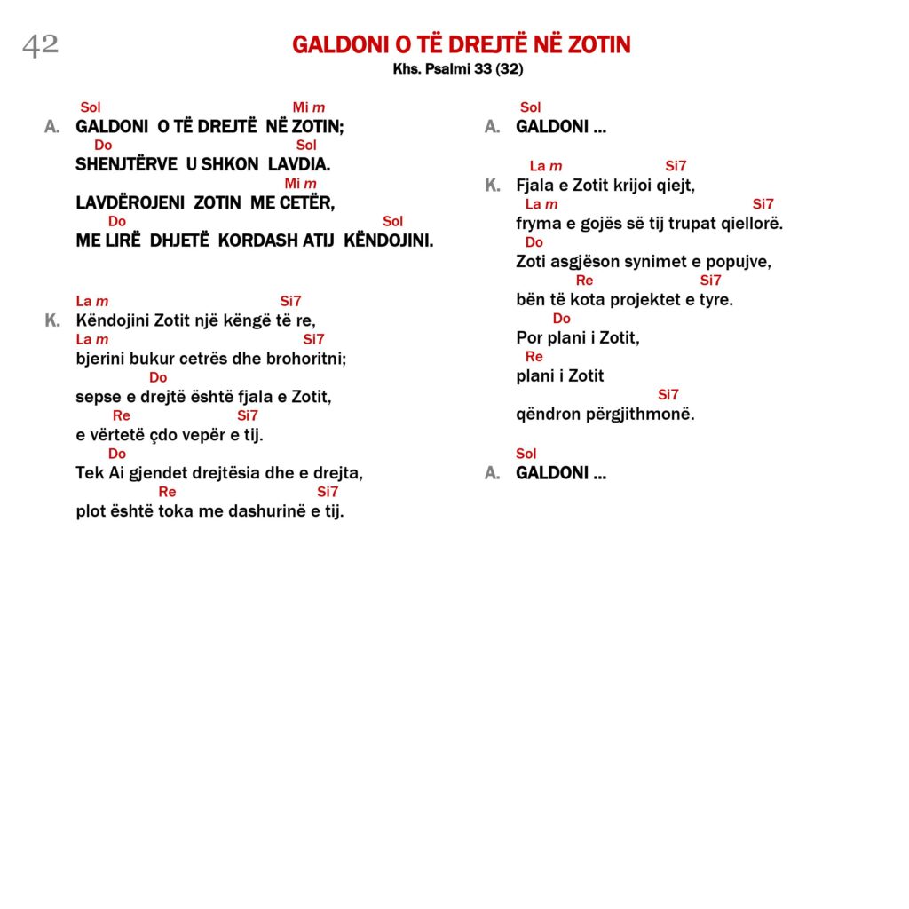 Galdoni o të drejtë në Zotin