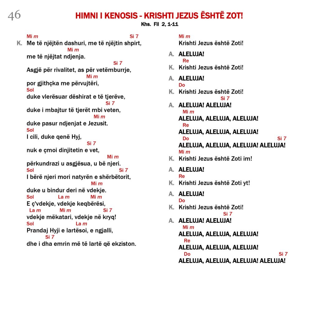 Himni i Kenosis-Krishti Jezus është Zoti