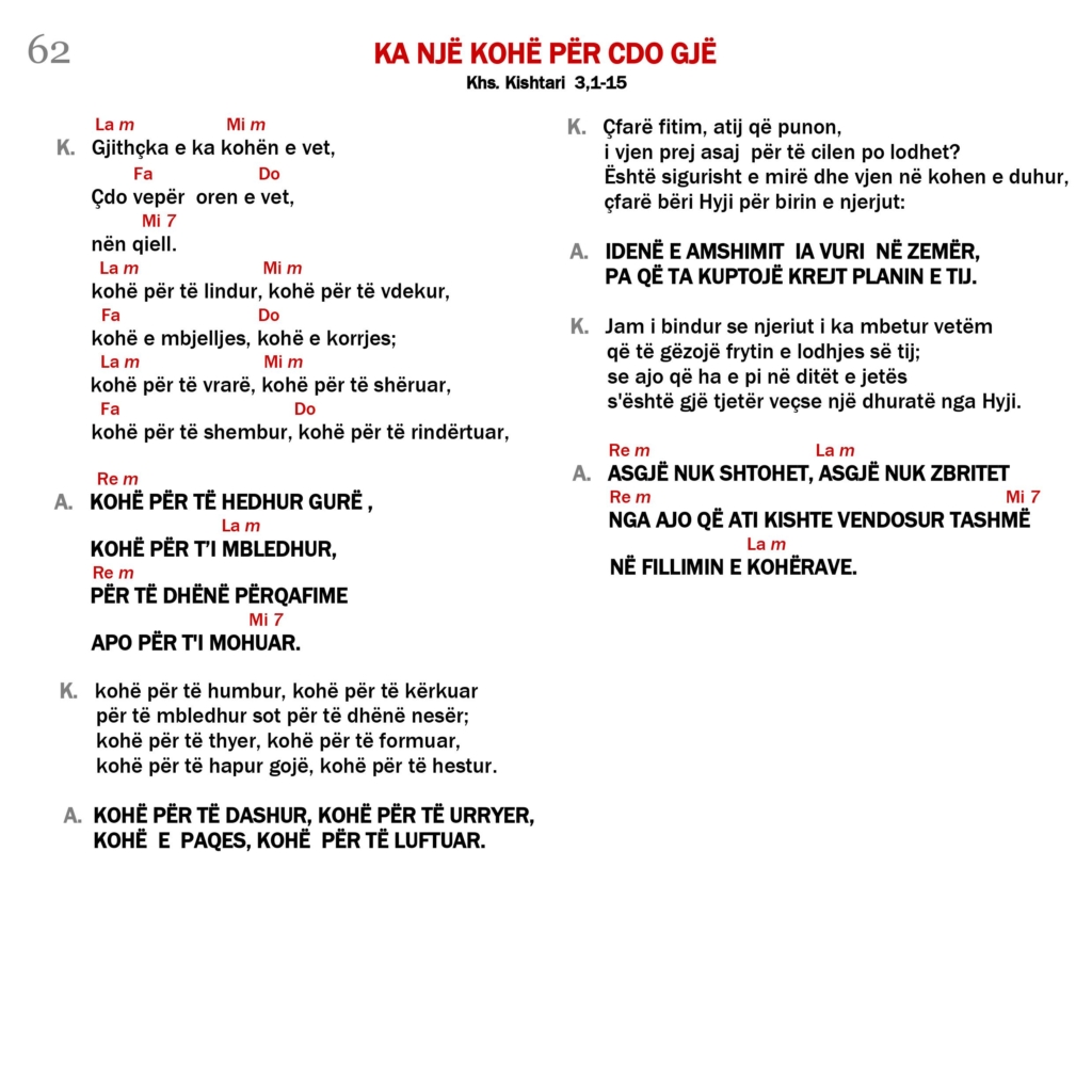 Ka një kohë për çdo gjë