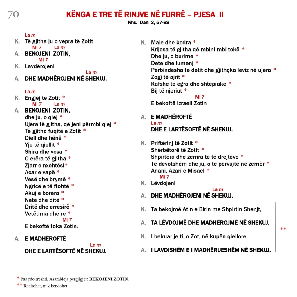 Kënga e tre të rinjve në furrë – Pjesa 2