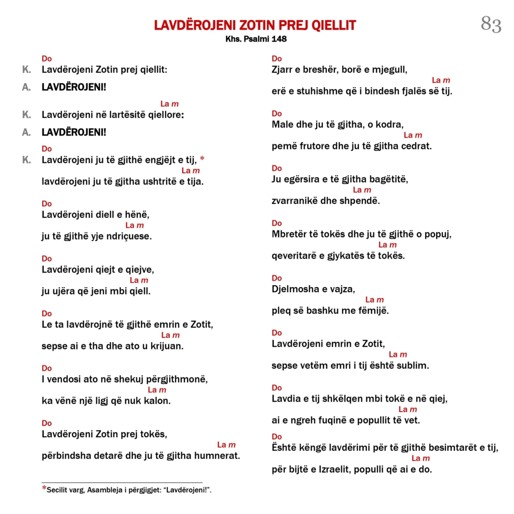 Lavdërojeni Zotin prej qiellit