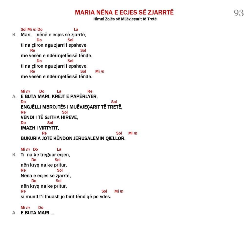 Maria, Nëna e ecjes së zjarrtë