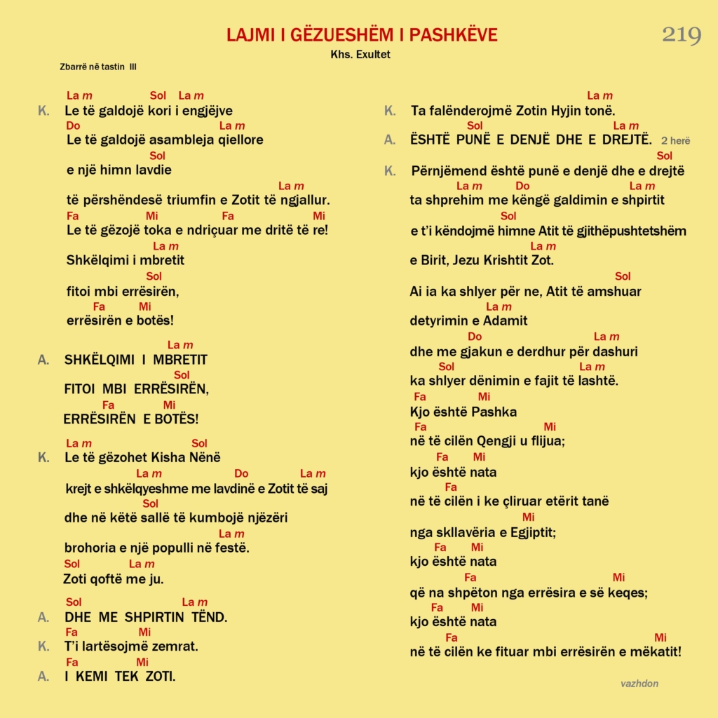 Lajmi i gëzueshëm i pashkëve – faqja 1