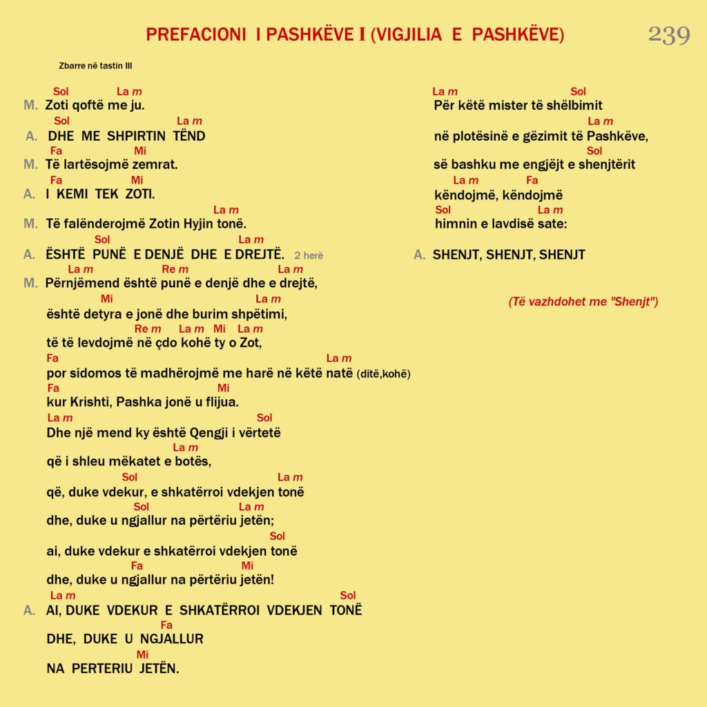 Prefacioni i Pashkëve I (Vigjilja e Pashkëve)
