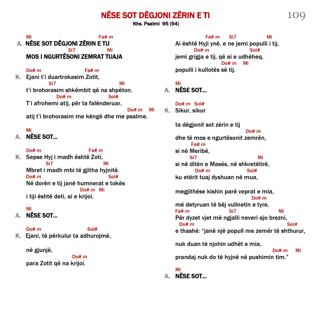 Nëse sot dëgjoni zërin e tij