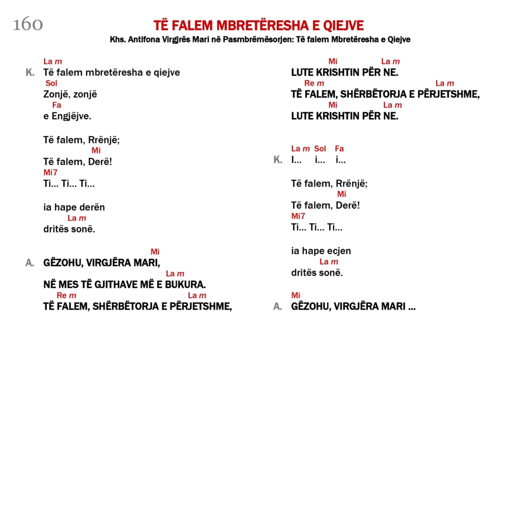 Të falem mbretëresha e qiejve